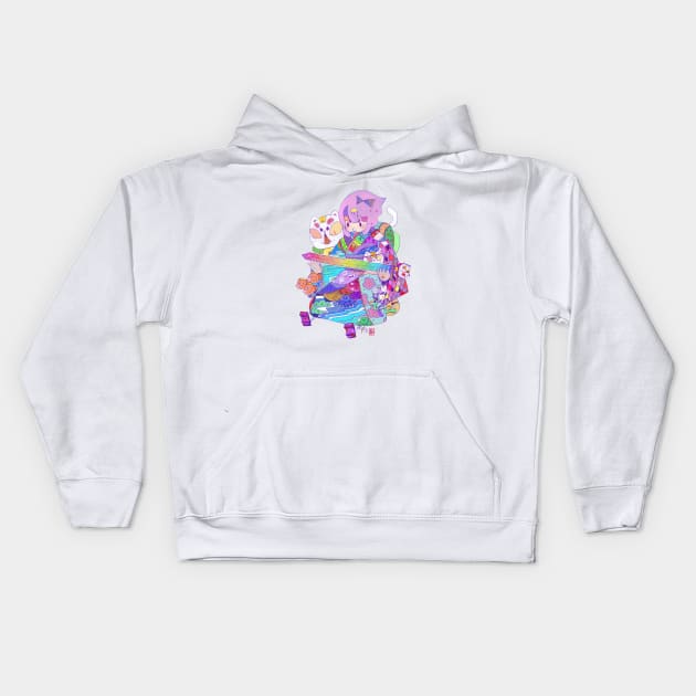 Rainbow Sword Kids Hoodie by kurilord